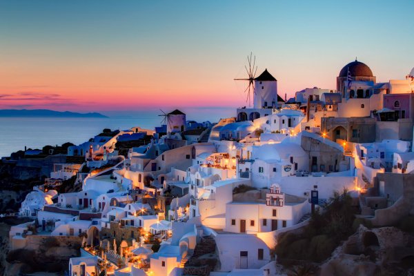 Oia Castle in Santorini, Greece