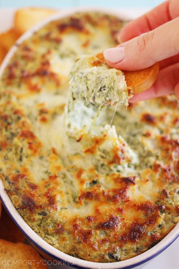 Hot Cheesy Spinach Artichoke Dip