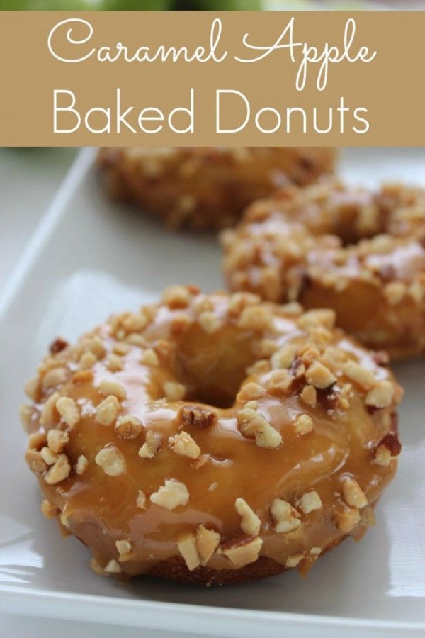 Caramel Apple Baked Donuts