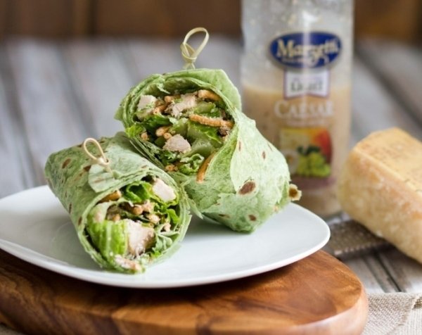 Chicken Caesar on Sprouted Grain Tortilla