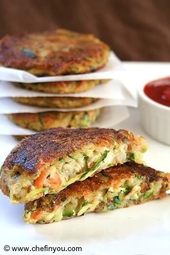 Zucchini, Potato and Carrot Patties