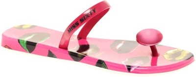 Miss Sixty Printed Lips Flip-Flops