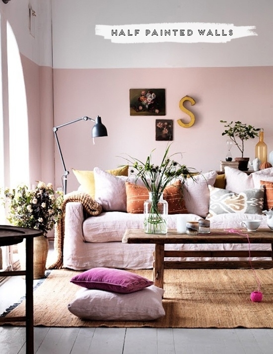 Half Painted Walls is a Beautiful Way to Add Color