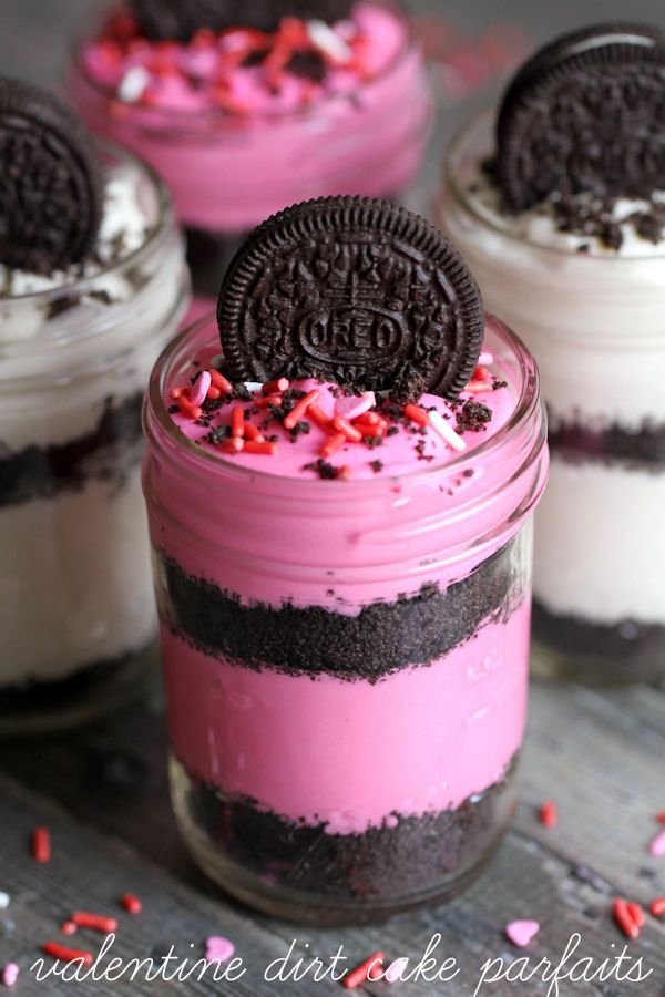 Valentine's Dirt Cake Parfaits