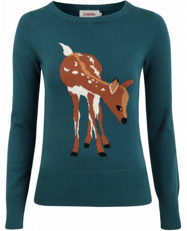 Louche Babianne Deer Intarsia Jumper