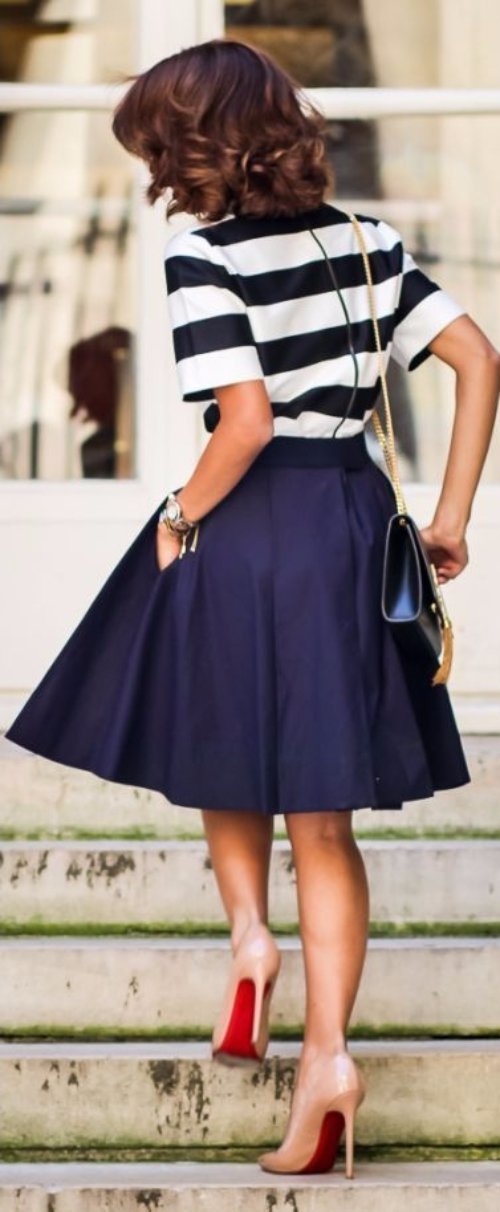 Midi Skirt with Louboutins