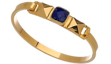 Janna Conner Gold Sonja Lapis Bangle