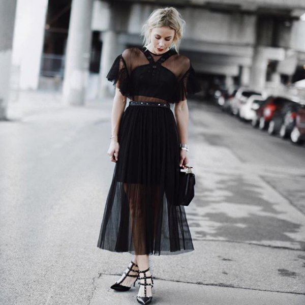 black, clothing, dress, fashion, spring,