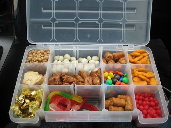 Organize Snacks in a Tackle Box