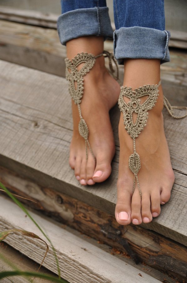 Crochet Barefoot Sandals