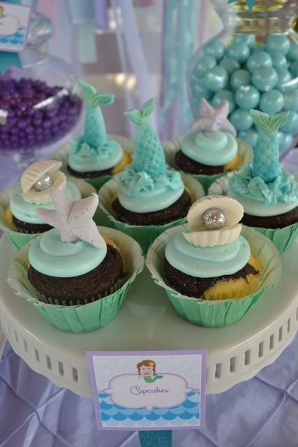 Cupcakes de sirena