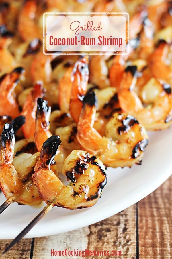 Coconut Rum Grilled Shrimp Kebabs