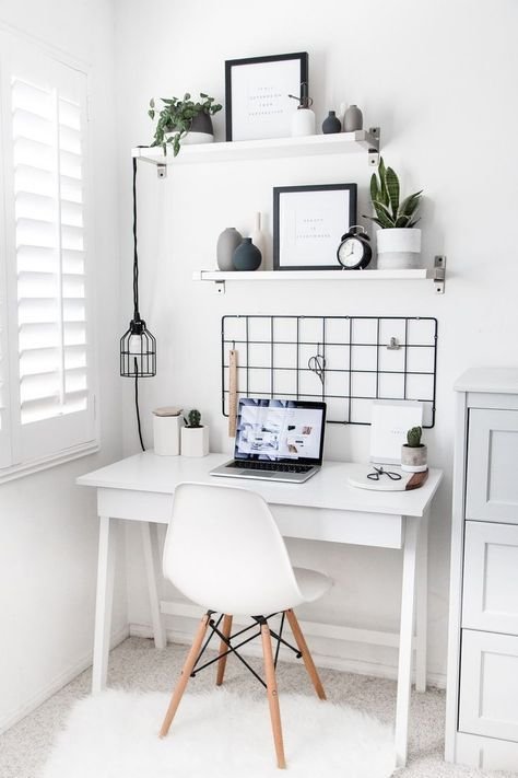 Furniture, Desk, White, Shelf, Room,