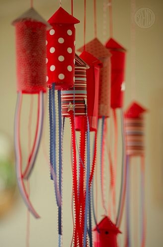 Toilet Paper Tube Ceiling Decor