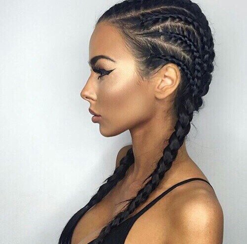 hair, face, hairstyle, braid, black hair,