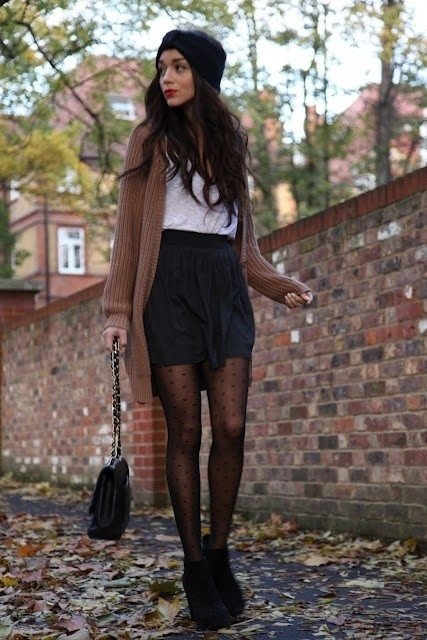 skirt with long cardigan