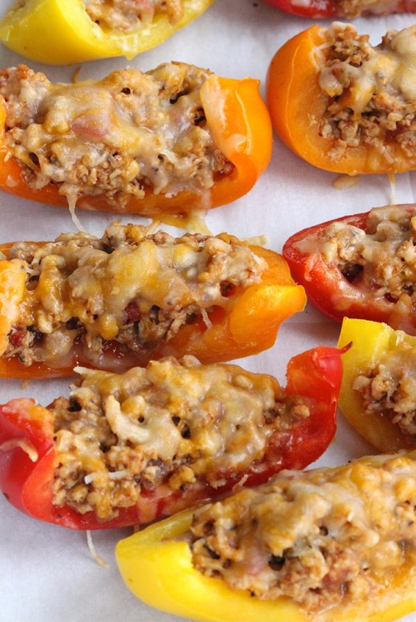 Skinny Bell Pepper Nacho Boats