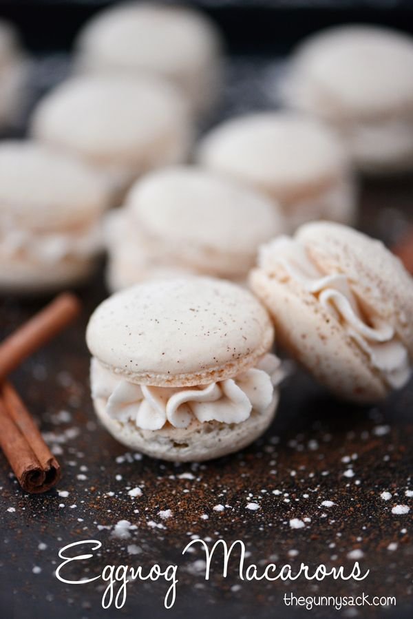 Eggnog Macarons