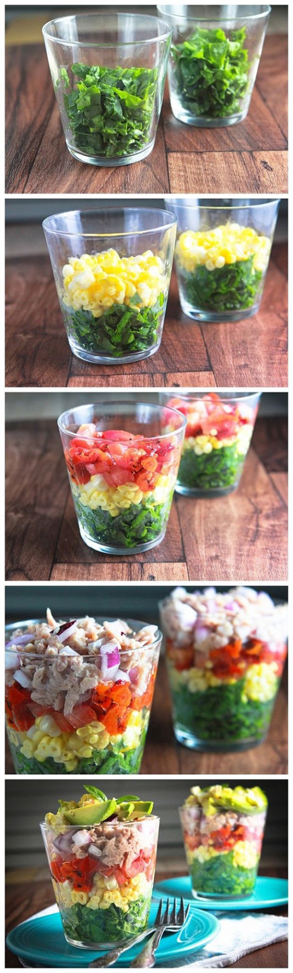 Rainbow Salad in a Glass