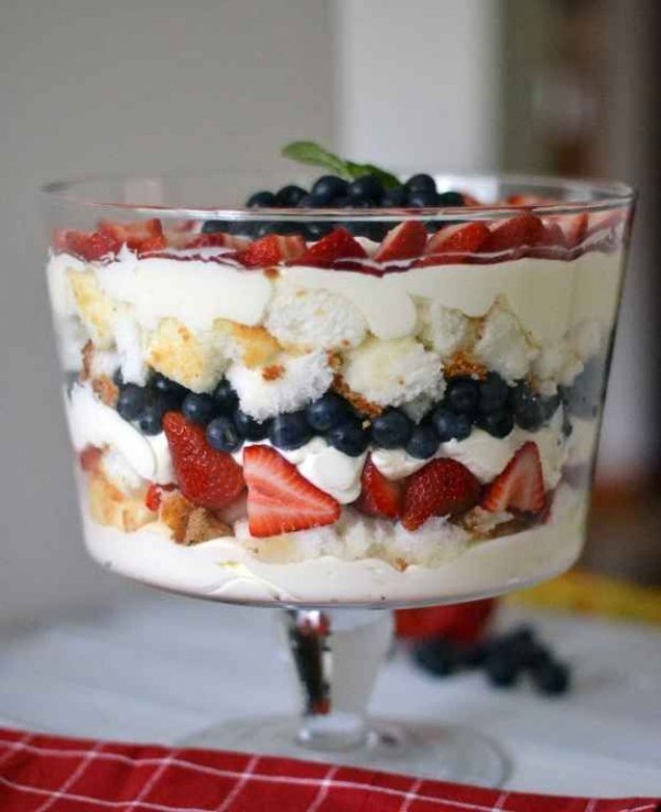 Berry Trifle with Angel Food Cake