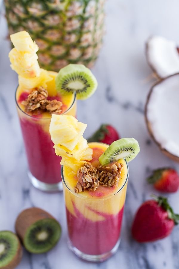 Tropical Swirled Fruit Smoothie