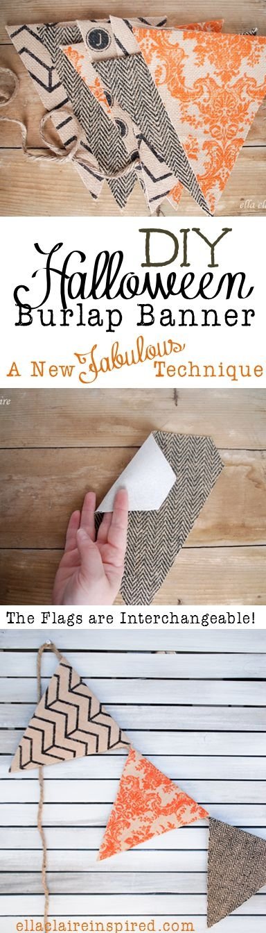 Halloween Burlap Banner