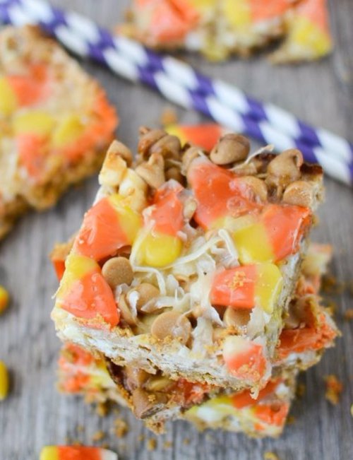 Candy Corn Magic Bars