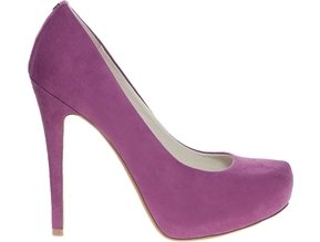 Faith Cadburys Magenta Heeled Court Shoes