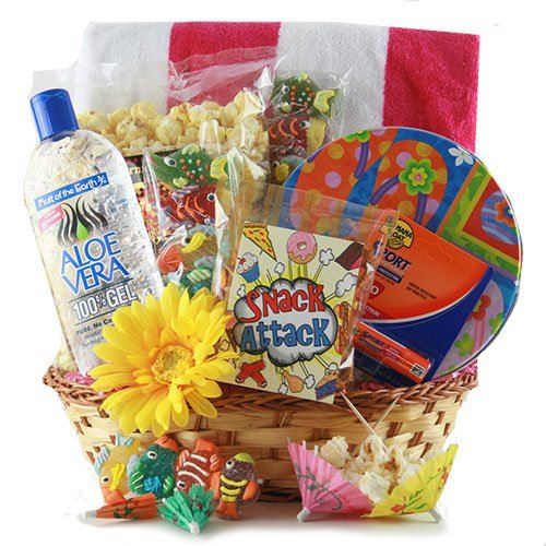 gift basket, basket, food, hamper, gift,