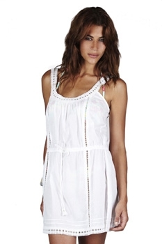 Warehouse Lace Trim Beach Dress