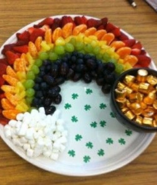St. Patrick's Day Fruit Rainbow