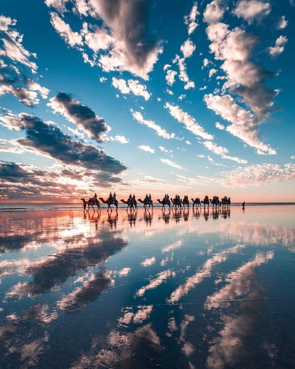 Sky, Reflection, Water, Cloud, Nature,