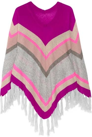 Rebecca Taylor Striped Poncho