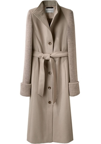 Viktor & Rolf Wool Coat with Knit Sleeves