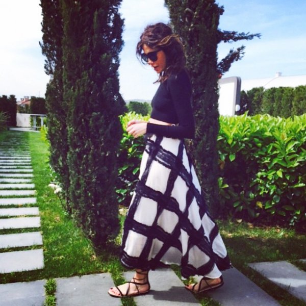 Have Fun with a Patterned Maxi Skirt