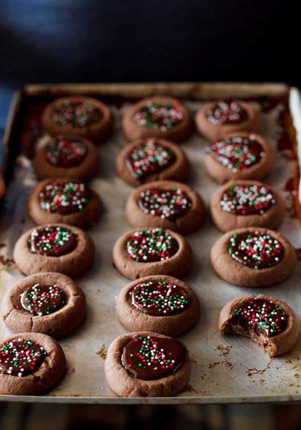 Chocolate Thumbprint Cookies