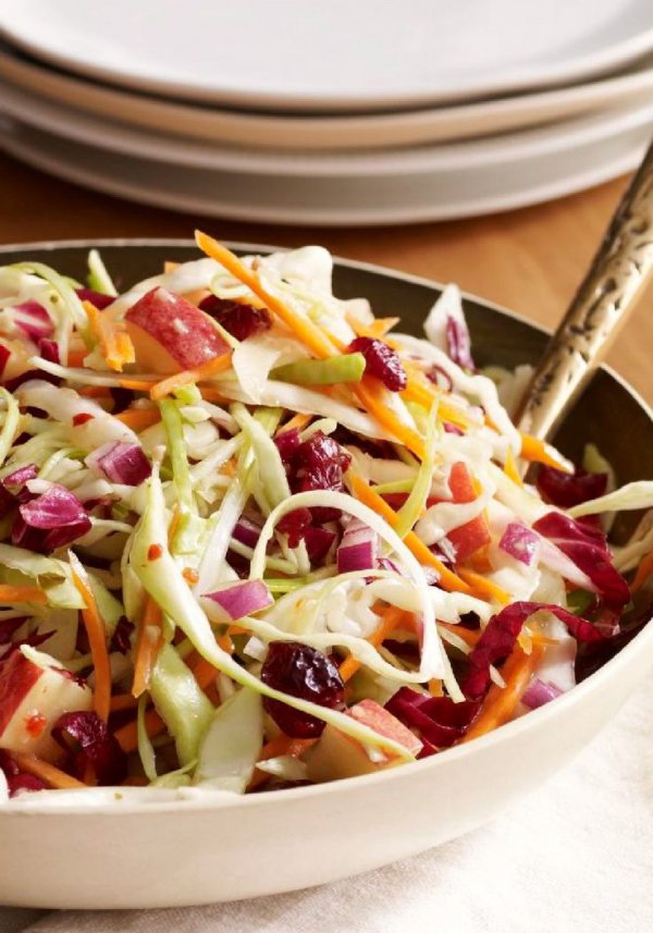 Easy Apple-Cranberry Slaw