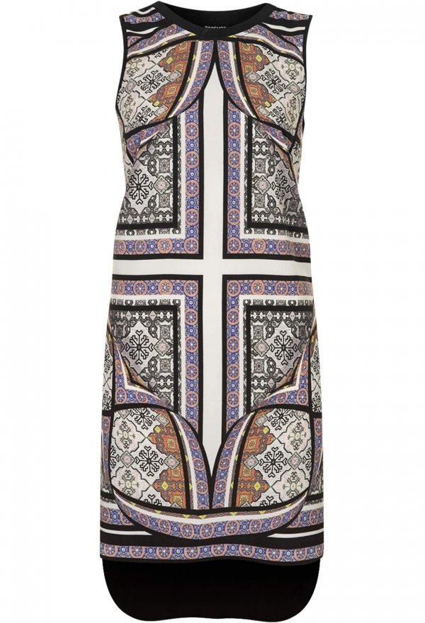 Topshop Folk Panel Print Tunic Dress