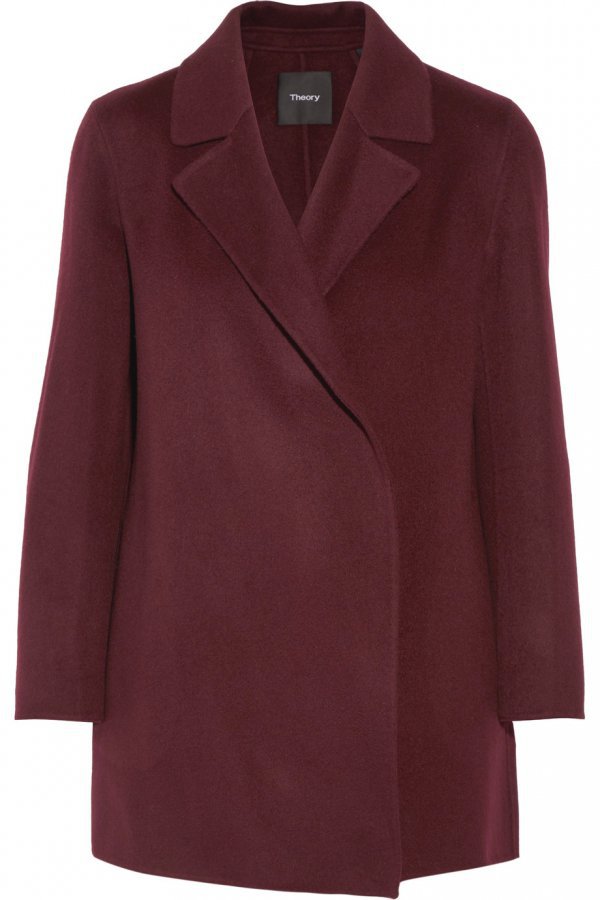 coat, overcoat, maroon, magenta, woolen,