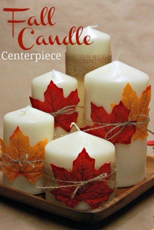 Fall Candle Centerpiece