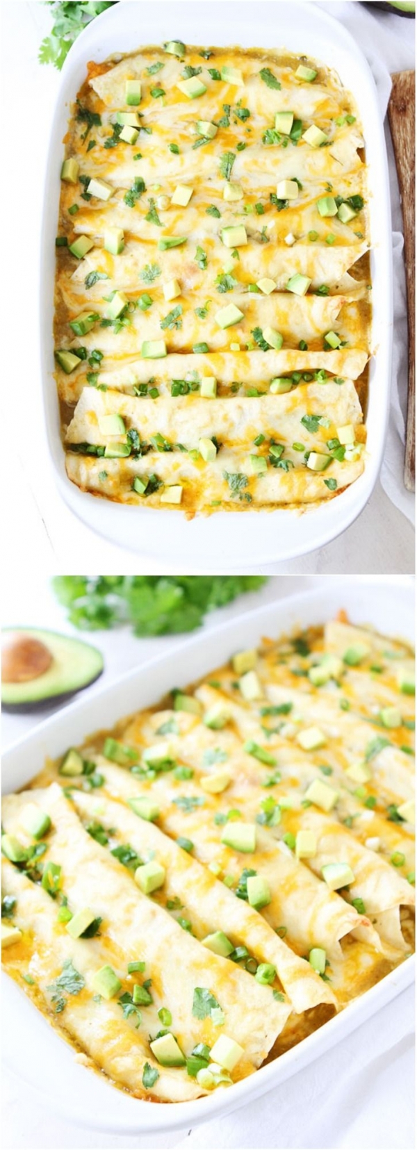 Creamy Spinach and Cheese Green Chile Enchilada