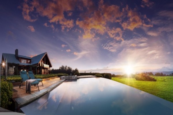 reflection, water, blue, sky, morning,