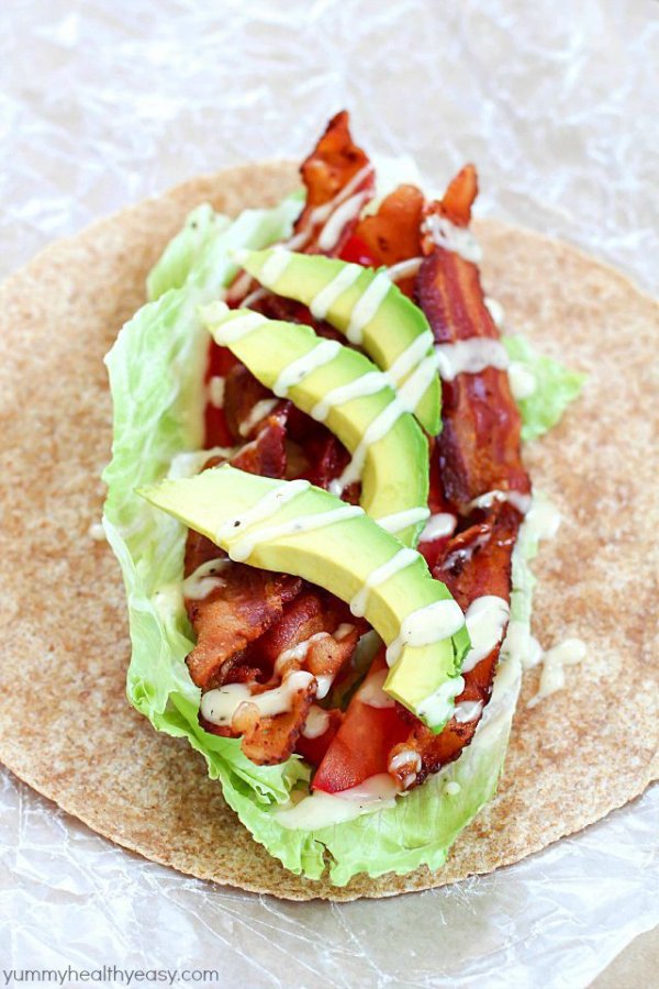 Easy BLTA Wrap