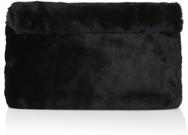 Faux Fur Roll-Top Clutch