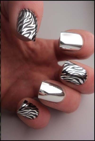 Metallic Zebra Print