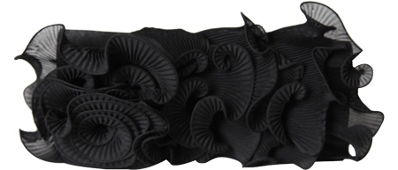 Blissful Swirls Black Clutch