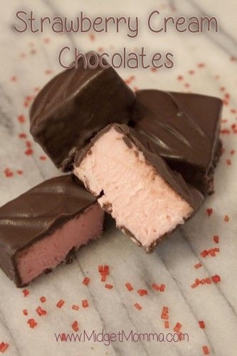 Homemade Strawberry Cream Chocolates