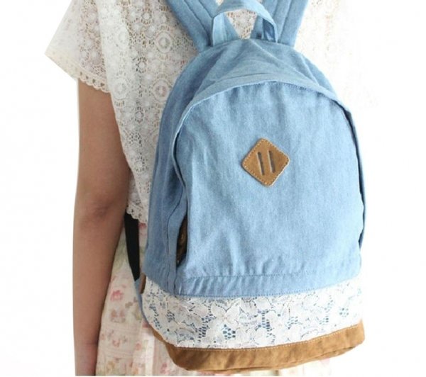 Korean Style Jeans Backpack