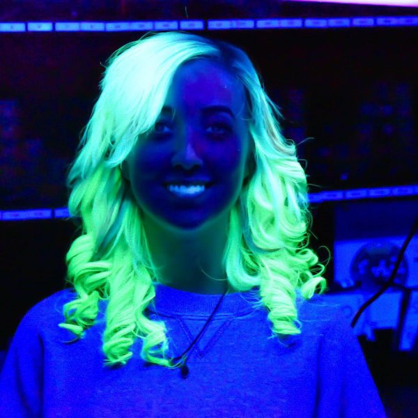 Her Glow-in-the-dark Curls