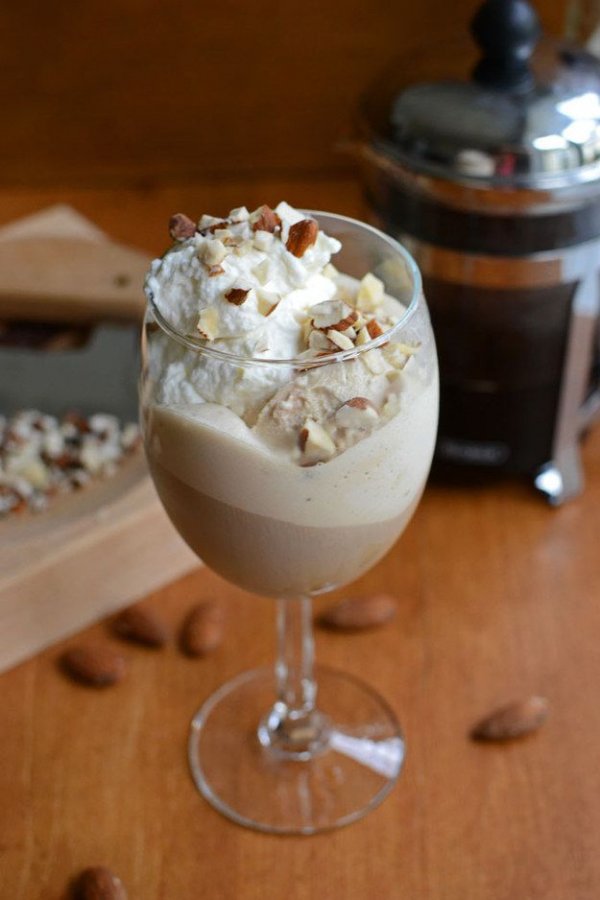 Chilled Amaretto Coffee Affogato